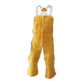 RADNOR™ 24" X 48" Brown Side Split Cowhide Leather Leg Bib Apron