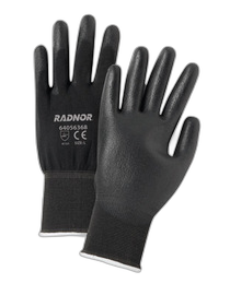 RADNOR™ X-Large 13 Gauge Polyurethane Coated Work Gloves With Nylon Liner And Knit Wrist