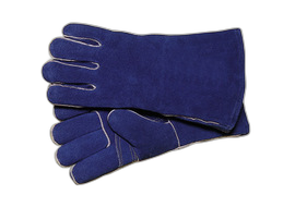 RADNOR™ Large 14" Blue Slightly Select Shoulder Split Cowhide Cotton/Foam Lined Stick Welders Gloves
