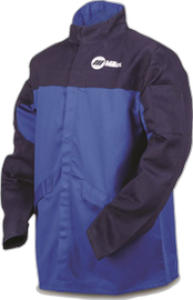 Miller® Large Blue Cotton Flame Resistant Jacket With Snap Button Closure